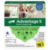 Advantage II Flea And Tick For Dogs - Under 55 Lbs - 4 Pack -Tropiclean Store advantage ii flea and tick for dogs under 55 lbs 4 pack 541372