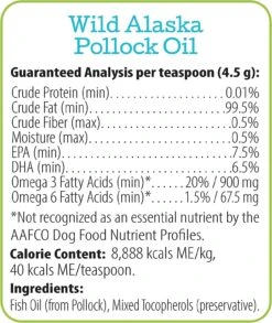 Alaska Naturals Pollock Oil For Dogs - Pollock - 32 Oz -Tropiclean Store alaska naturals pollock oil for dogs pollock 32 oz 180632