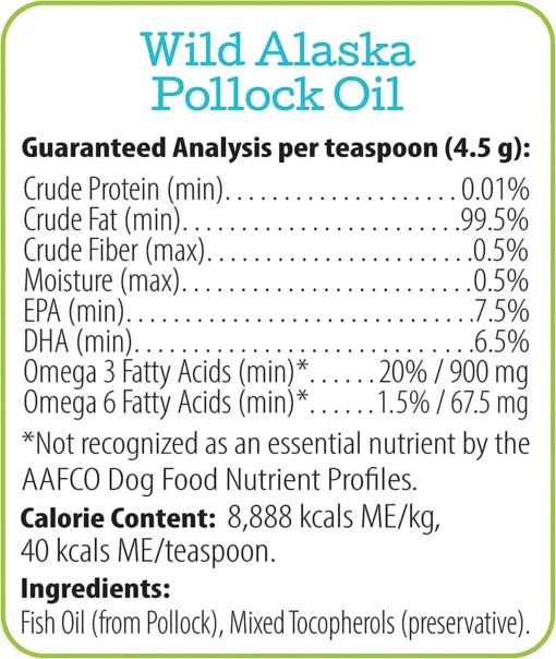 Alaska Naturals Pollock Oil For Dogs - Pollock - 32 Oz -Tropiclean Store alaska naturals pollock oil for dogs pollock 32 oz 180632