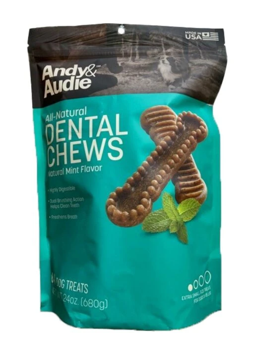 Andy & Audie Small Dental Chews Dental Dog Chews - 24 Oz -Tropiclean Store andy audie small dental chews dental dog chews 24 oz 619168