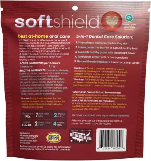 Ark Naturals Soft Shield Protection+ Brushless Toothpaste Dental Dog Chews - Small - 12 Oz -Tropiclean Store ark naturals soft shield protection brushless toothpaste dental dog chews small 12 oz 621926