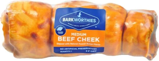 Barkworthies 5 Dog Bone - 6” Medium Beef Cheek Dipped With Peanut Butter Flavor - 18 Ct Case - Case Of 1 -Tropiclean Store barkworthies 5 dog bone 6 medium beef cheek dipped with peanut butter flavor 18 ct case case of 1 482788