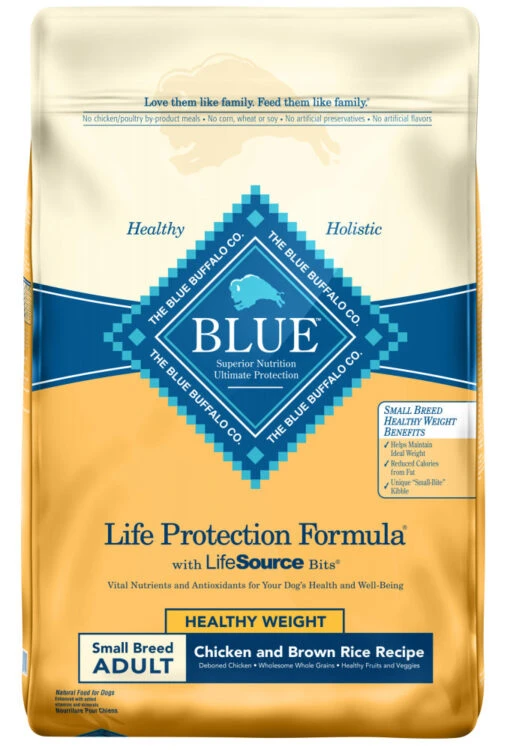 Blue Buffalo Life Protection Healthy Weight Natural Chicken & Brown Rice Recipe Small Breed Adult Dry Dog Food -Tropiclean Store blue buffalo life protection healthy weight natural chicken brown rice recipe small breed adult dry dog food 867589