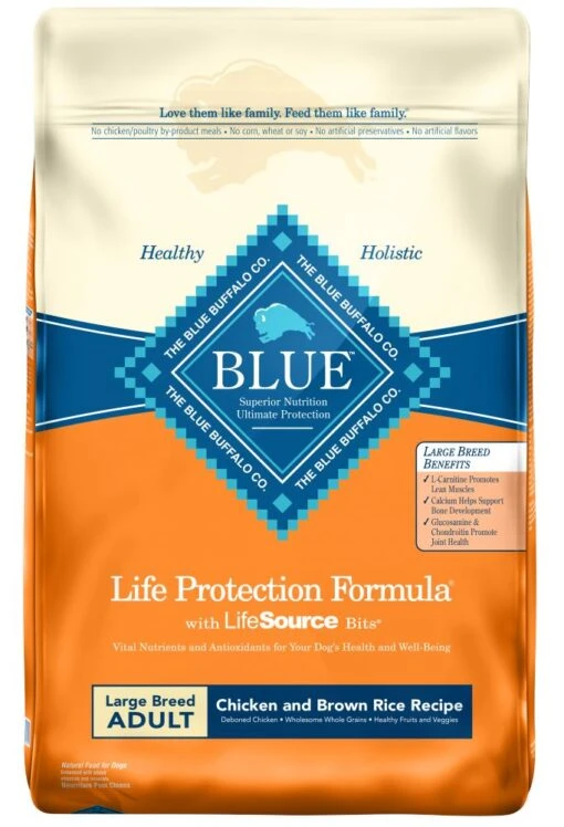 Blue Buffalo Life Protection Natural Chicken & Brown Rice Recipe Large Breed Adult Dry Dog Food -Tropiclean Store blue buffalo life protection natural chicken brown rice recipe large breed adult dry dog food 247673