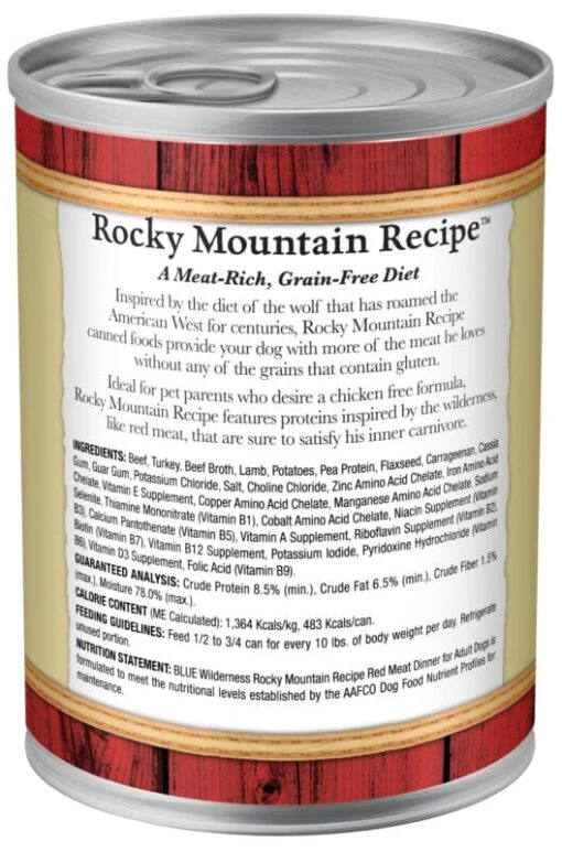 Blue Buffalo Wilderness Rocky Mountain Recipe Red Meat Dinner Adult Canned Dog Food -Tropiclean Store blue buffalo wilderness rocky mountain recipe red meat dinner adult canned dog food 487612