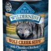 Blue Buffalo Wilderness Wolf Creek Stew Chunky Chicken Stew Canned Dog Food -Tropiclean Store blue buffalo wilderness wolf creek stew chunky chicken stew canned dog food 739088