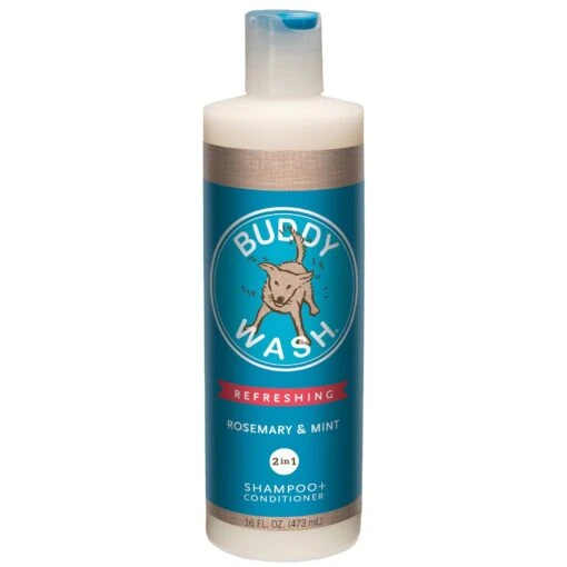 Buddy Wash Rosemary & Mint Shampoo Cat And Dog Shampoo And Conditioner - 16 Oz Bottle -Tropiclean Store buddy wash rosemary mint shampoo cat and dog shampoo and conditioner 16 oz bottle 529679