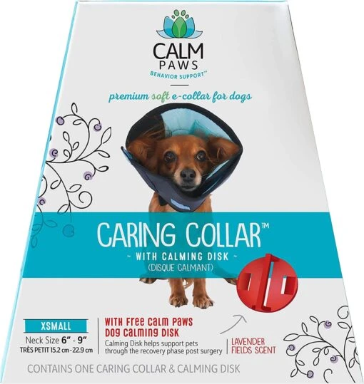 Calm Paws Caring Dog Collar With Calming Disk For Dog - Extra Small -Tropiclean Store calm paws caring dog collar with calming disk for dog extra small 259242