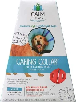 Calm Paws Caring Dog Collar With Calming Disk For Dogs - Medium -Tropiclean Store calm paws caring dog collar with calming disk for dogs medium 133263