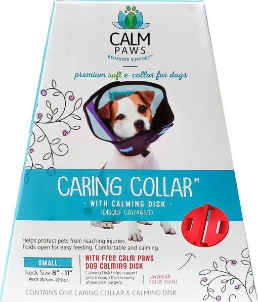 Calm Paws Caring Dog Collar With Calming Disk For Dogs - Small -Tropiclean Store calm paws caring dog collar with calming disk for dogs small 621952