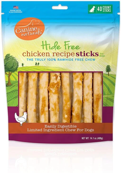 Canine Naturals Hide-Free Chicken Dog Bully Sticks - 5 Inch - 14.1 Oz - 40 Count -Tropiclean Store canine naturals hide free chicken dog bully sticks 5 inch 141 oz 40 count 843610