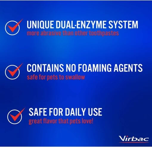 Virbac C.E.T. Enzymatic Toothpaste For Dogs & Cats - Poultry - 2.5 Oz - 70 Gm -Tropiclean Store cet enzymatic toothpaste for dogs cats poultry 25 oz 70 gm 655592