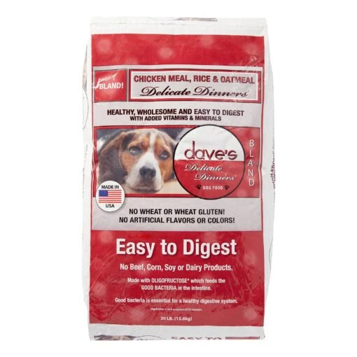 Dave's Pet Food Restricted Bland DietChicken & Rice Dry Dog Food - 30 Lb Bag -Tropiclean Store daves pet food restricted bland dietchicken rice dry dog food 30 lb bag 337618