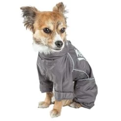 Dog Helios ® 'Hurricanine' Waterproof And Reflective Full Body Dog Coat -Tropiclean Store dog helios r hurricanine waterproof and reflective full body dog coat jacket w heat reflective technology 240951