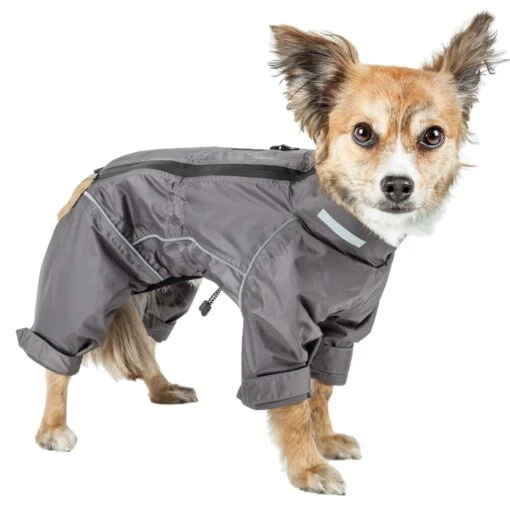 Dog Helios ® 'Hurricanine' Waterproof And Reflective Full Body Dog Coat -Tropiclean Store dog helios r hurricanine waterproof and reflective full body dog coat jacket w heat reflective technology 358645 scaled