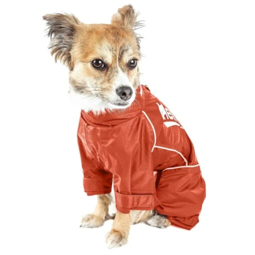 Dog Helios ® 'Hurricanine' Waterproof And Reflective Full Body Dog Coat -Tropiclean Store dog helios r hurricanine waterproof and reflective full body dog coat jacket w heat reflective technology 460306