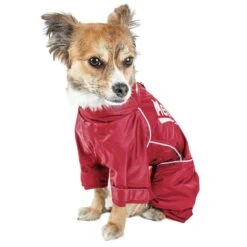 Dog Helios ® 'Hurricanine' Waterproof And Reflective Full Body Dog Coat -Tropiclean Store dog helios r hurricanine waterproof and reflective full body dog coat jacket w heat reflective technology 606391