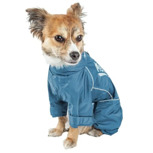 Dog Helios ® 'Hurricanine' Waterproof And Reflective Full Body Dog Coat -Tropiclean Store dog helios r hurricanine waterproof and reflective full body dog coat jacket w heat reflective technology 803315