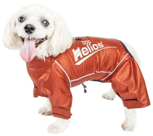 Dog Helios ® 'Hurricanine' Waterproof And Reflective Full Body Dog Coat -Tropiclean Store dog helios r hurricanine waterproof and reflective full body dog coat jacket w heat reflective technology 832807