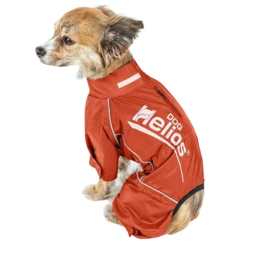 Dog Helios ® 'Hurricanine' Waterproof And Reflective Full Body Dog Coat -Tropiclean Store dog helios r hurricanine waterproof and reflective full body dog coat jacket w heat reflective technology 956412