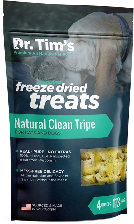 Dr. Tim's Freeze Dried Clean Tripe Dog And Cat Treats -Tropiclean Store dr tims freeze dried clean tripe dog and cat treats 943804