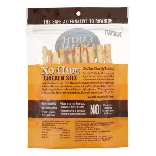 Earth Animal Dog Chews NO HIDE STIX Chicken -10 Count -Tropiclean Store earth animal dog chews no hide stix chicken 10 count 127872