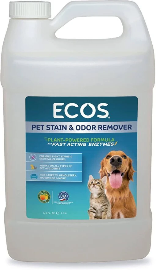 Earth Friendly ECOS Stain & Odor Remover For Dogs And Cats - 128 Oz -Tropiclean Store earth friendly ecos stain odor remover for dogs and cats 128 oz 135024