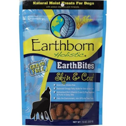 Earthborn Dog Treats Earthbites Skin And Coat - 7.5 Oz - Case Of 8 -Tropiclean Store earthborn dog treats earthbites skin and coat 75 oz case of 8 801854