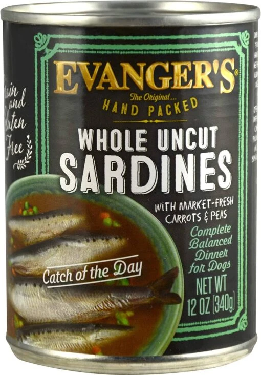 Evanger's Super Premium Whole Uncut Sardine Dinner Canned Dog Food - 12 Oz - Case Of 12 -Tropiclean Store evangers super premium whole uncut sardine dinner canned dog food 12 oz case of 12 802897