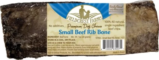 Fieldcrest Farms Beef Rib Bones Natural Dog Chews - Beef - Small - 50 Pack -Tropiclean Store fieldcrest farms beef rib bones natural dog chews beef small 50 pack 844556