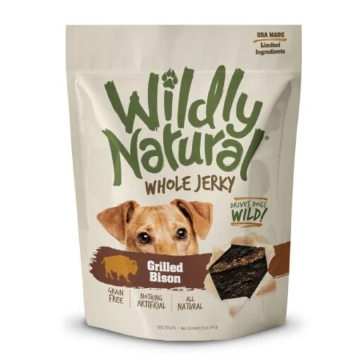 Fruitables Wildly Natural Grilled Bison Strips Dog Jerky Treats - 12 Oz Pouch -Tropiclean Store fruitables wildly natural grilled bison strips dog jerky treats 12 oz pouch 920499