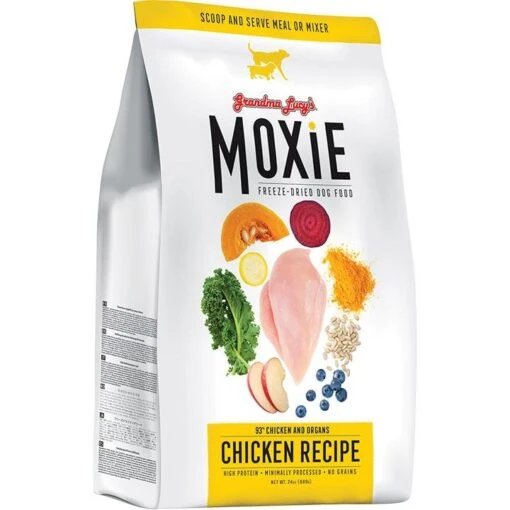 Grandma Lucy's Moxie Gluten-Free Chicken Freeze-Dried Dog Food - 24 Oz Bag -Tropiclean Store grandma lucys moxie gluten free chicken freeze dried dog food 24 oz bag 308786