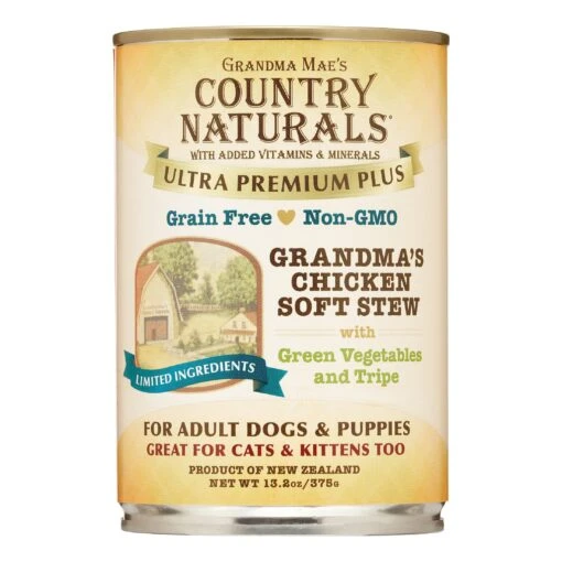 Grandma Mae's Country Naturals Dog Ultra Grain-Free Chicken - 13.2 Oz - Case Of 12 -Tropiclean Store grandma maes country naturals dog ultra grain free chicken 132 oz case of 12 300087