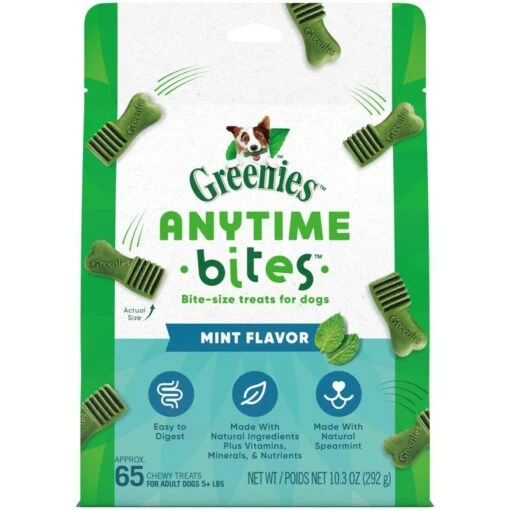 Greenies Anytime Bites Mint Dental Dog Treats - 10.3 Oz -Tropiclean Store greenies anytime bites mint dental dog treats 103 oz 766654