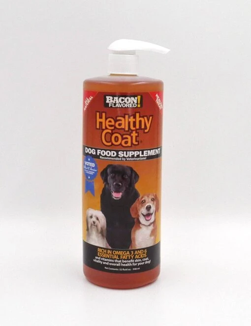 Healthycoat Dog Food Supplement - Bacon - 1 Qt -Tropiclean Store healthycoat dog food supplement bacon 1 qt 545336