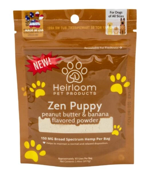 Heirloom Zen Puppy Calming Broad Spectrum Peanut Butter And Banana Dog Food Topper - 2.46 Oz - Case Of 6 -Tropiclean Store heirloom zen puppy calming broad spectrum peanut butter and banana dog food topper 246 oz case of 6 235296