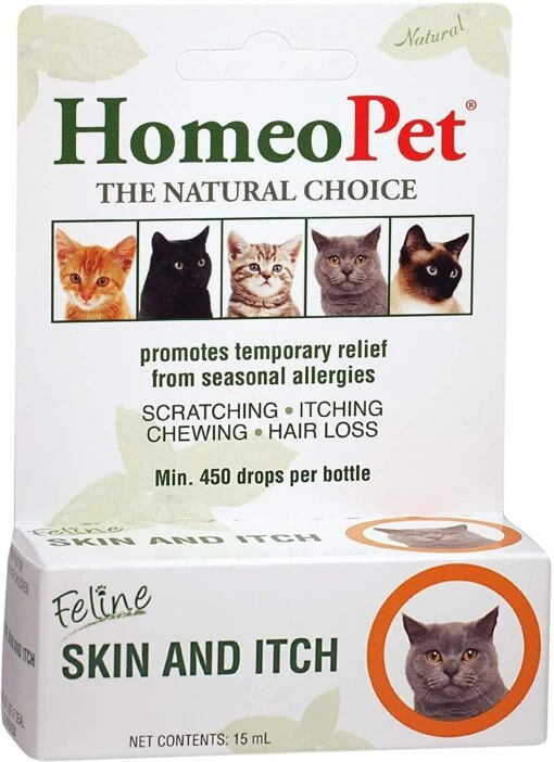 HomeoPet Feline Skin & Itch Cat First Aid Care - 15 Ml -Tropiclean Store homeopet feline skin itch cat first aid care 15 ml 433522