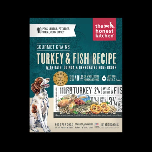 Honest Kitchen Gourmet Grain Turkey Dehydrated Dog Food - 10 Lb Box -Tropiclean Store honest kitchen gourmet grain turkey dehydrated dog food 10 lb box 525772