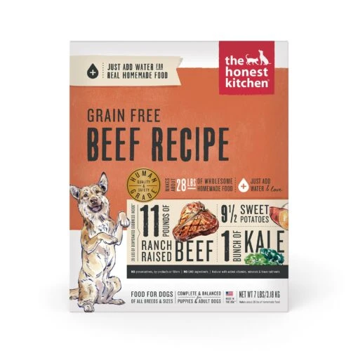 Honest Kitchen Grain-Free Beef Dehydrated Dog Food - 7 Lb Box -Tropiclean Store honest kitchen grain free beef dehydrated dog food 7 lb box 970193