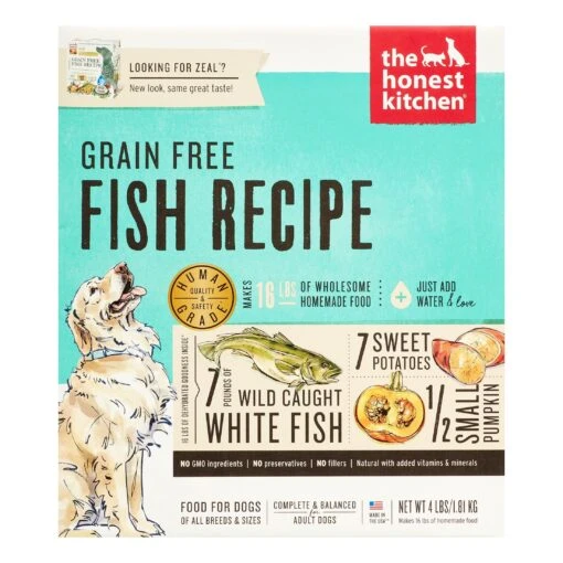 Honest Kitchen Grain-Free Fish Dehydrated Dog Food - 4 Lbs BOX -Tropiclean Store honest kitchen grain free fish dehydrated dog food 4 lbs box 574281