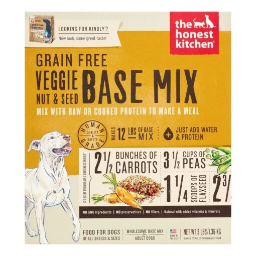 Honest Kitchen Grain-Free Vegetables Nuts And Seeds Dehydrated Dog Food - 3 Lb Box -Tropiclean Store honest kitchen grain free vegetables nuts and seeds dehydrated dog food 3 lb box 439635