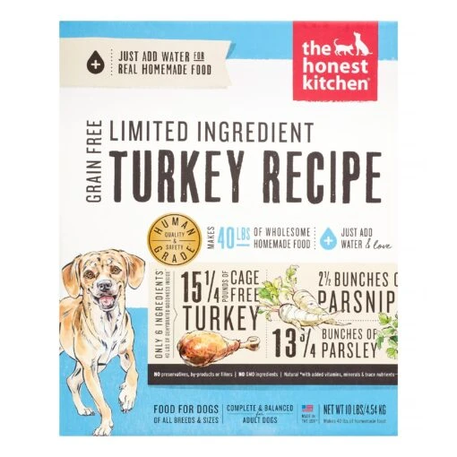 Honest Kitchen Limited Ingredient Diet Grain-Free Turkey Dehydrated Dog Food - 10 Lb Box -Tropiclean Store honest kitchen limited ingredient diet grain free turkey dehydrated dog food 10 lb box 809221