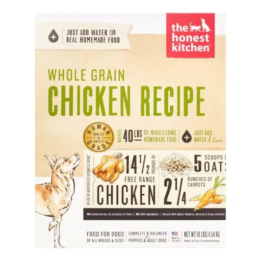 Honest Kitchen Whole Grain Chicken Dehydrated Dog Food - 10 Lb Box -Tropiclean Store honest kitchen whole grain chicken dehydrated dog food 10 lb box 744593