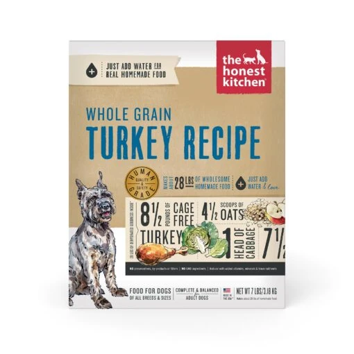 Honest Kitchen Whole Grain Turkey Dehydrated Dog Food - 7 Lb Box -Tropiclean Store honest kitchen whole grain turkey dehydrated dog food 7 lb box 113255