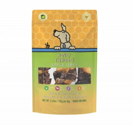 Honey I'm Home Natural Honey Coated Apple Jerky Buffalo Dog Treats -Tropiclean Store honey im home natural honey coated apple jerky buffalo dog treats 802403