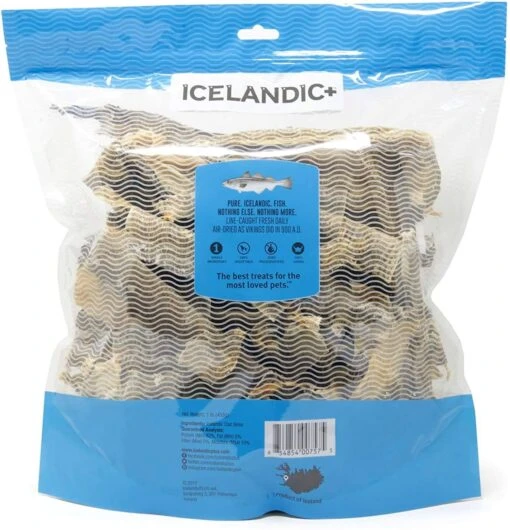 Icelandic+ Cod Skin (Mixed Pieces) Natural Dehydrated Cat And Dog Treats - 8 Oz -Tropiclean Store icelandic cod skin mixed pieces natural dehydrated cat and dog treats 8 oz 300814