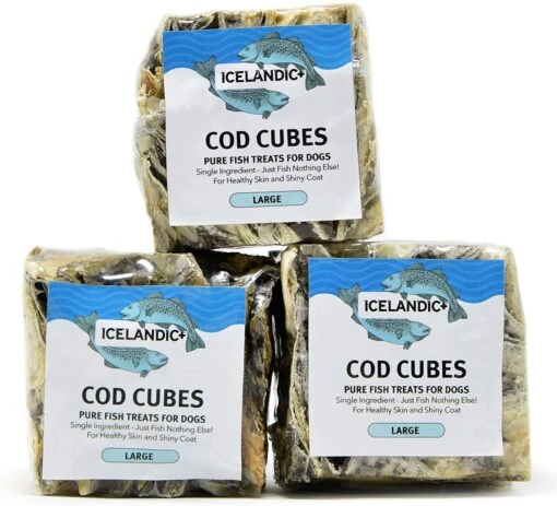 Icelandic+ Large Cod Skin Cube Display Box Natural Dehydrated Cat And Dog Treats - 12 Count -Tropiclean Store icelandic large cod skin cube display box natural dehydrated cat and dog treats 12 count 238903