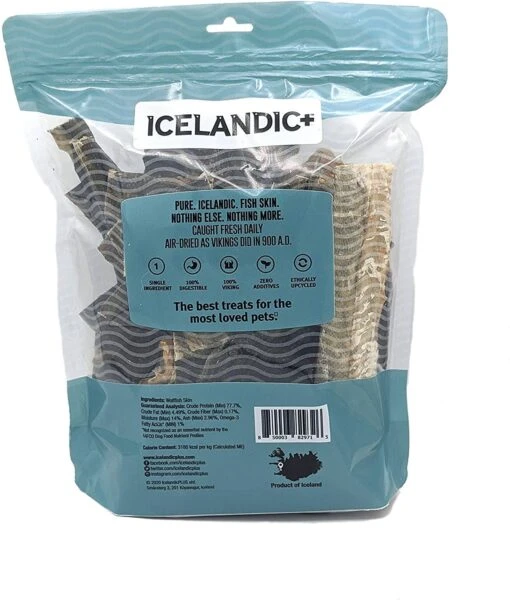 Icelandic+ Wolffish Skin Strips (Mixed Pieces) Natural Dehydrated Cat And Dog Treats - 12 Oz -Tropiclean Store icelandic wolffish skin strips mixed pieces natural dehydrated cat and dog treats 12 oz 983595