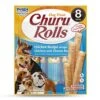 Inaba Churu Rolls Soft And Chewy Dog Treats - Chicken And Cheese - .42 Oz - 8 Pack - 6 Pack -Tropiclean Store inaba churu rolls soft and chewy dog treats chicken and cheese 42 oz 8 pack 6 pack 771531