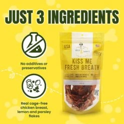 Mika & Sammy's Kiss Me Fresh Breath Jerky Dog Treats - 5 Oz -Tropiclean Store mika sammys kiss me fresh breath jerky dog treats 5 oz 703198